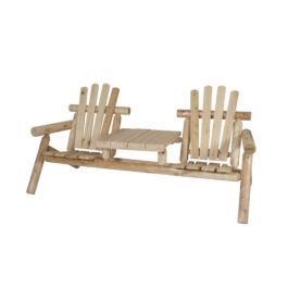 Canadian Outdoor log-toseter-med-bord